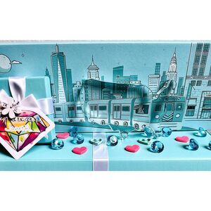 Tiffany & Co. USA Map Crystal Glass Paperweight